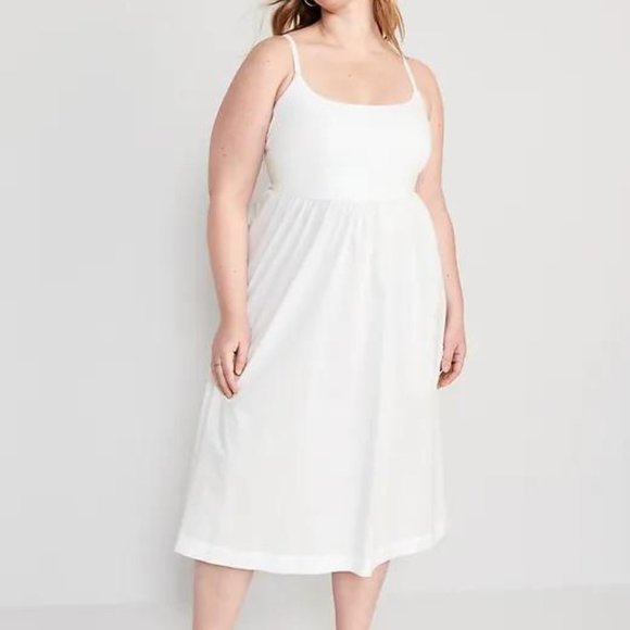 NWT Old Navy Fit & Flare Combination Midi Cami Dress for Women - Picture 6 of 7